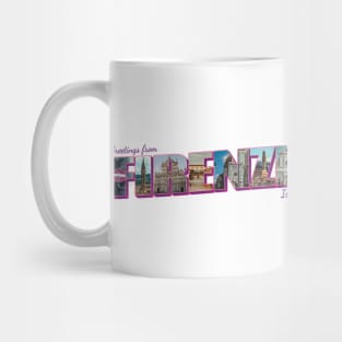 Greetings from Firenze in Italy Vintage style retro souvenir Mug